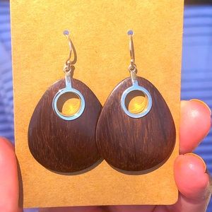 Silpada Silver and Bamboo Earrings